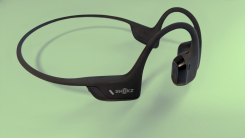 The Shokz OpenRun Pro 2 on a green background.